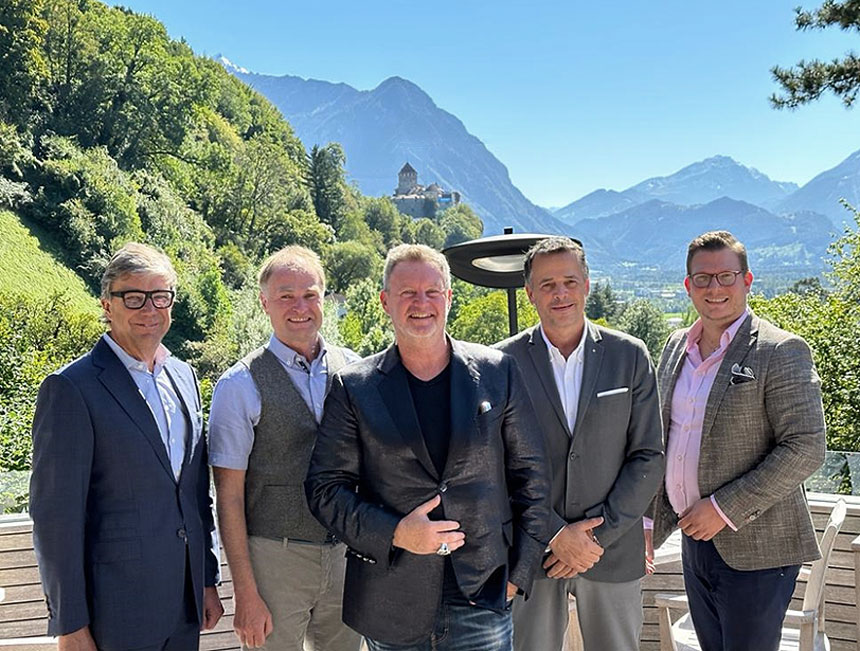 Engelbert Schreiber, Werner Murr, Christian Jäger, Christian Keck und Bernhard-Stefan Müller